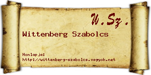 Wittenberg Szabolcs névjegykártya